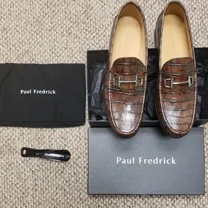 Paul Frederick Alligator Leather Size 13 Shoes PAUL FREDRICK Cuoio Ostrich Embossed Leather Dress Shoes  main image 4